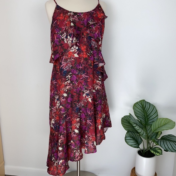 ADELYN RAE Francesca Floral Asymmetric Dress - Picture 2 of 15
